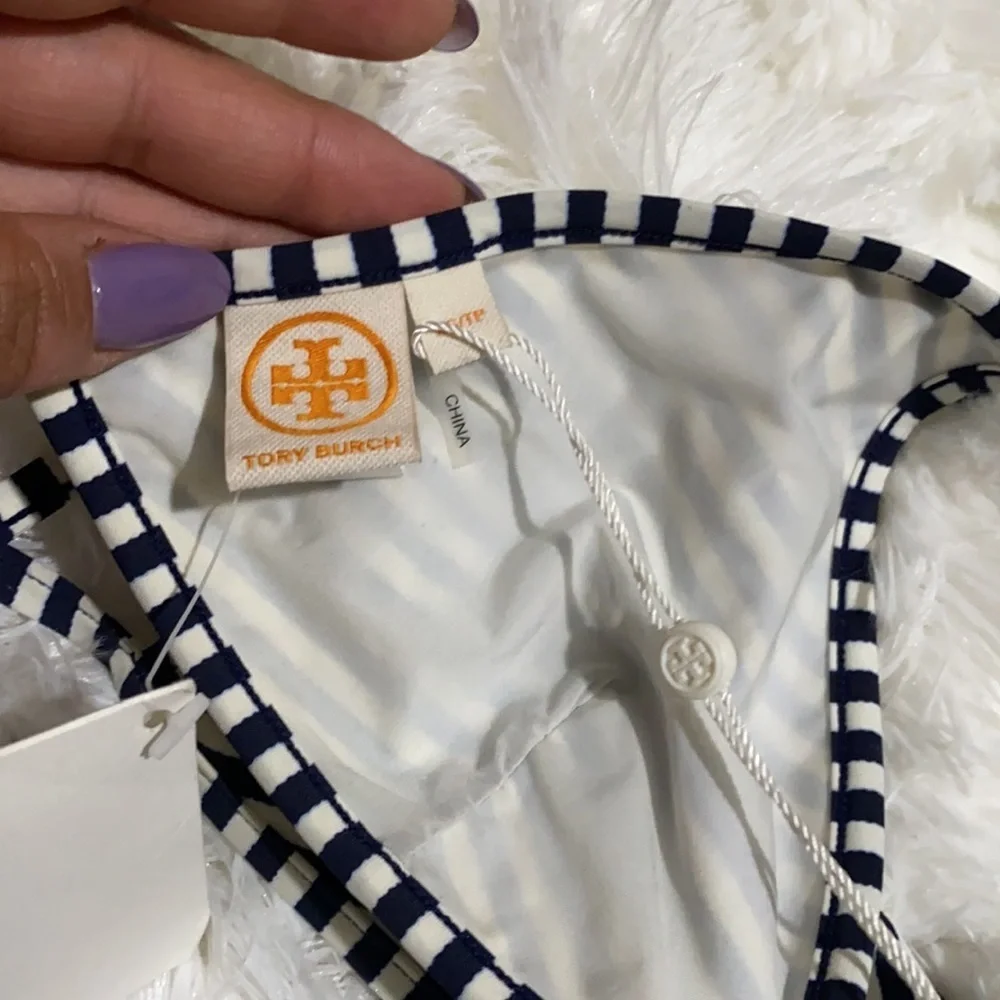 Tory Burch Clemente Top, Stripped Bikini Top